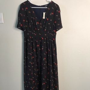 NWT Madewell Tulip-Sleeve Maxi Dress